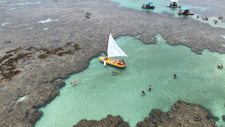 Cupe Beach At Port Of Chickens In Pernambuco Brazil.
